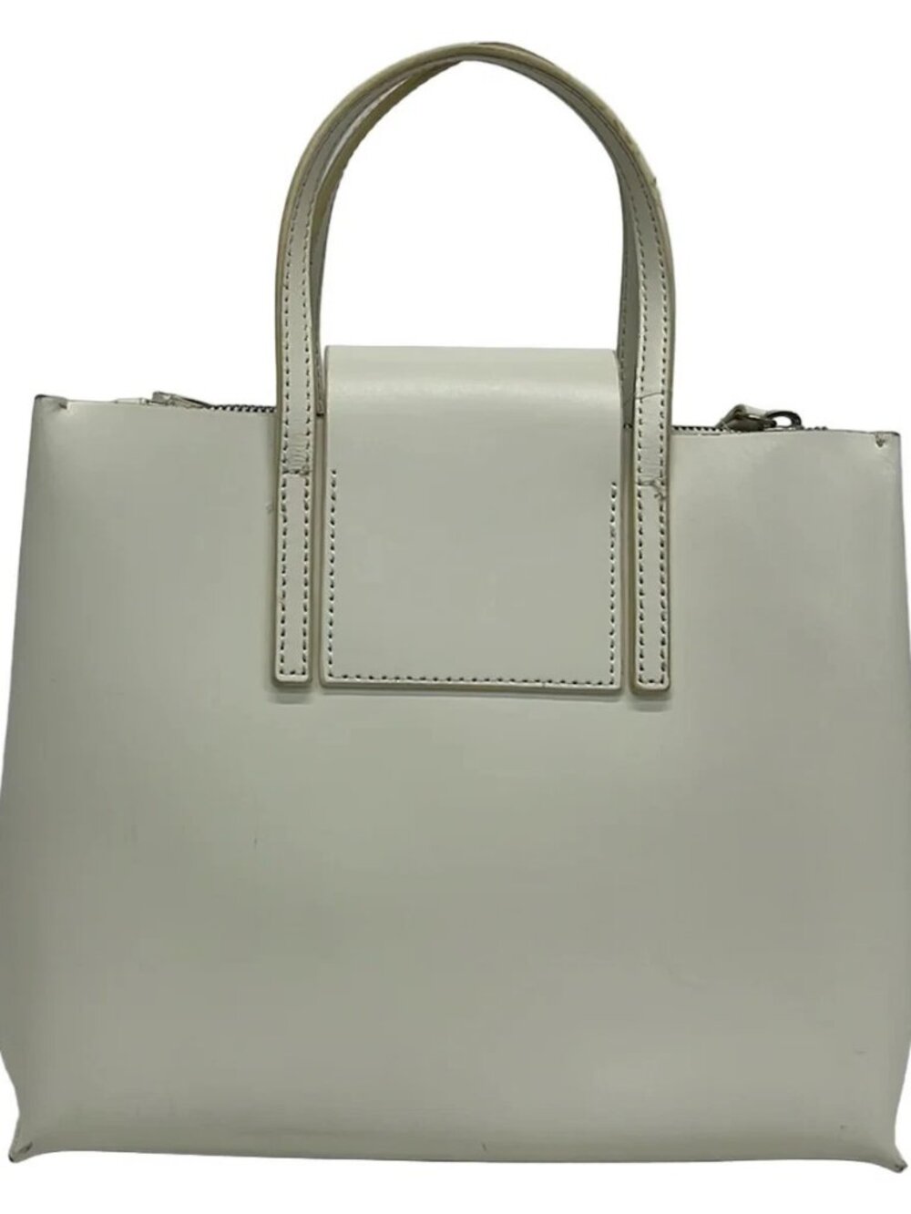 YAHKI White Leather Handbag - Picture 2 of 12
